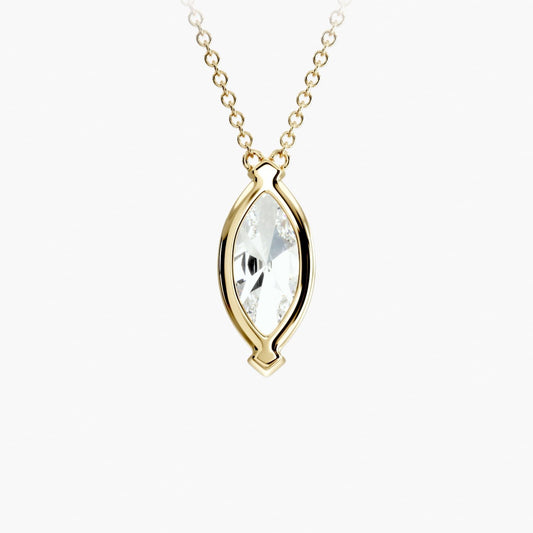 Marquise Cut Diamond Solitaire Pendant