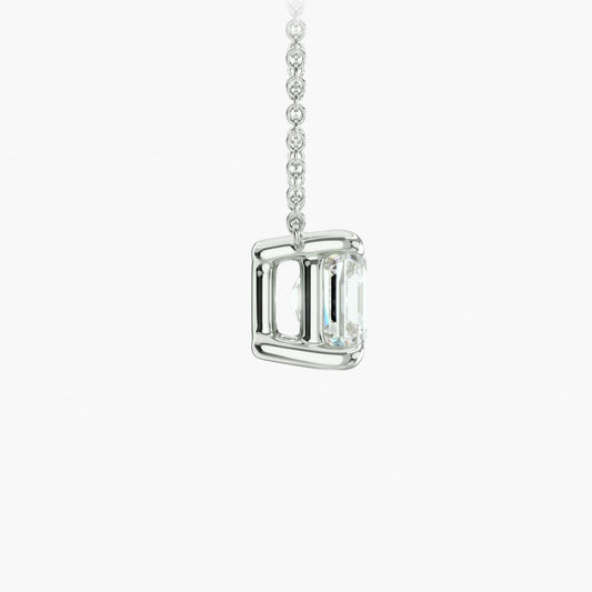 Asscher Cut Cut Diamond Solitaire Pendant