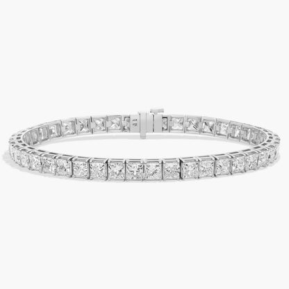 Princess Cut Lab Grown Diamond Tennis Bracelet