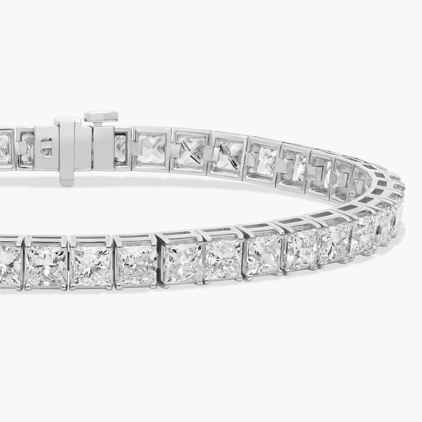 Princess Cut Lab Grown Diamond Tennis Bracelet