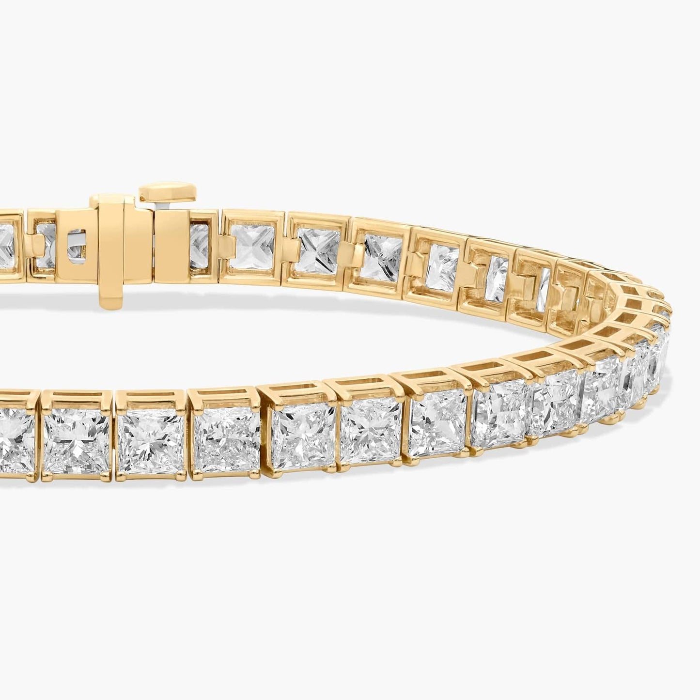 Princess Cut Lab Grown Diamond Tennis Bracelet