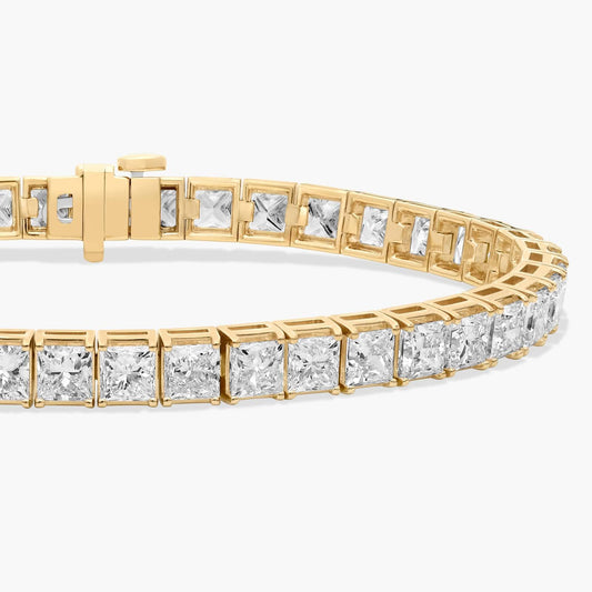 Princess Cut Lab Grown Diamond Tennis Bracelet