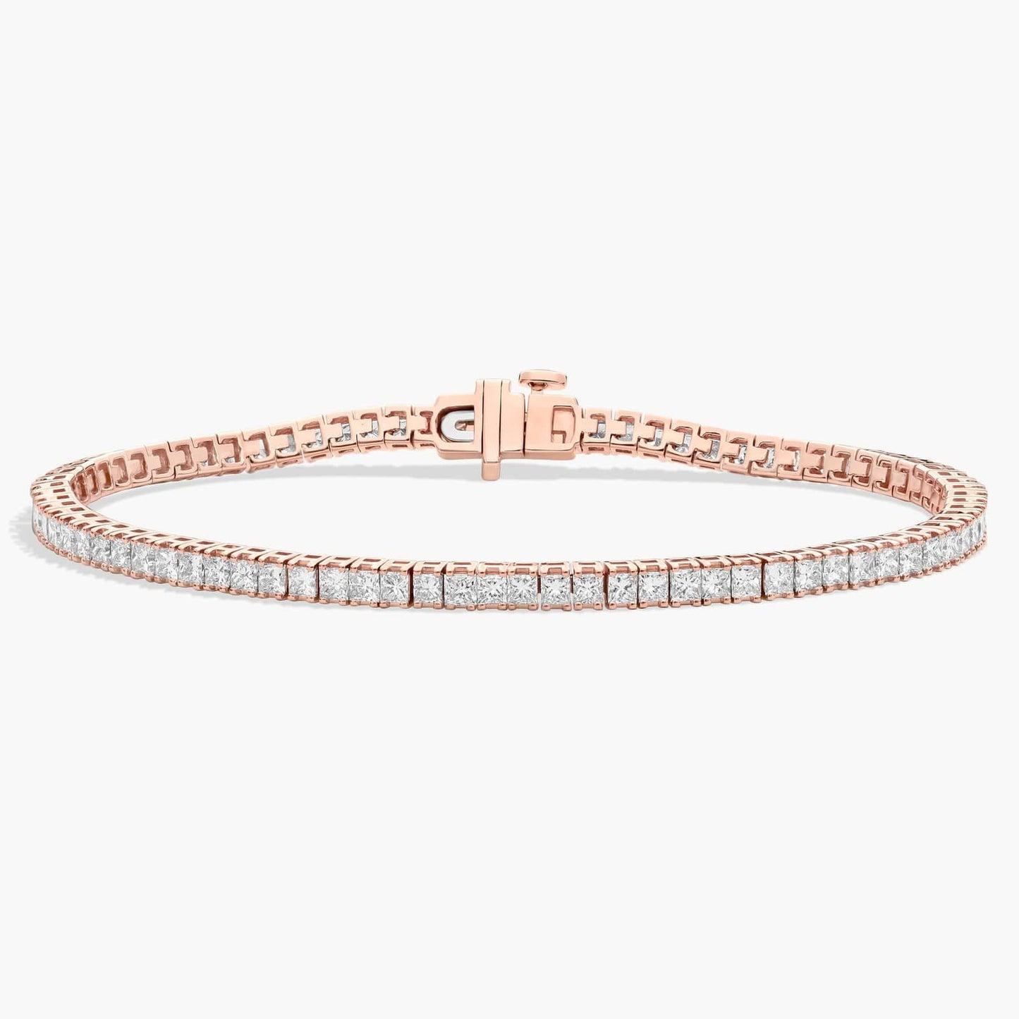 Princess Cut Lab Grown Diamond Tennis Bracelet