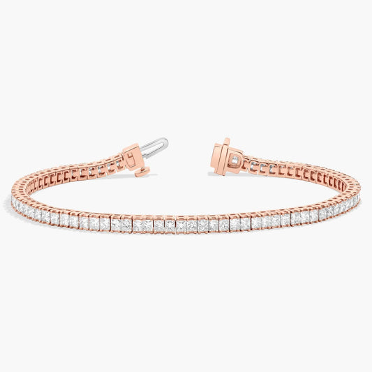 Princess Cut Lab Grown Diamond Tennis Bracelet