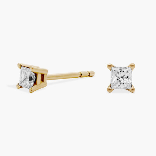 Lab-Grown Diamond Princess Cut Stud Earrings