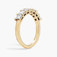 Emerald-Cut & Round Diamond in 14k Yellow Gold