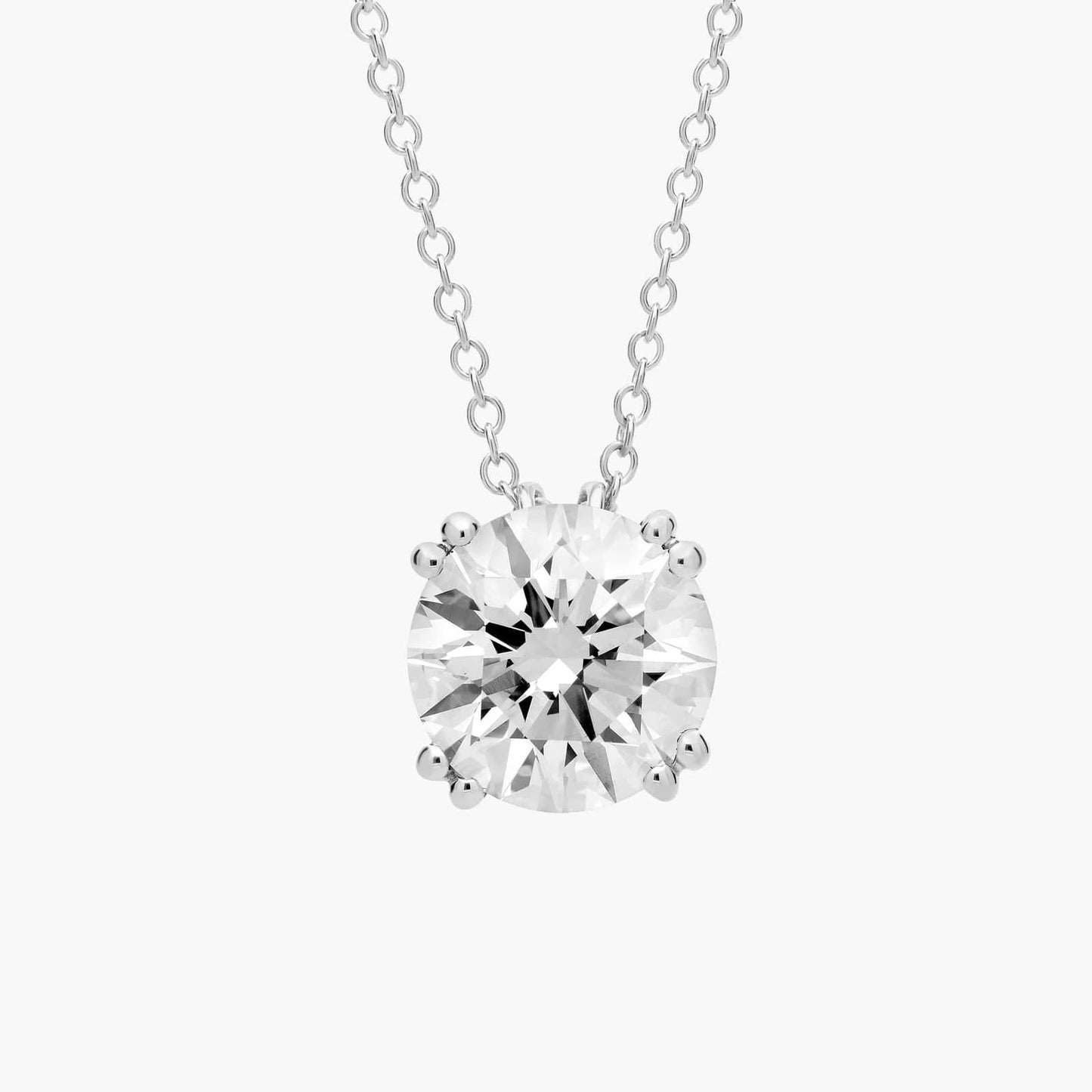 Double Prong Lab-Grown Diamond Pendant