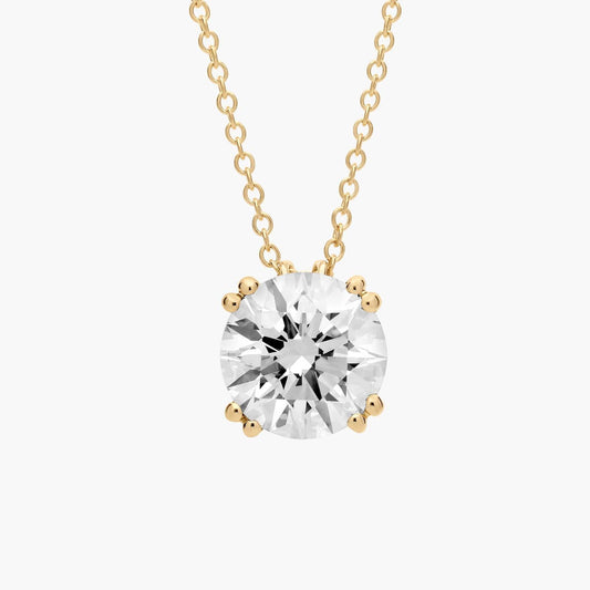 Double Prong Lab-Grown Diamond Pendant