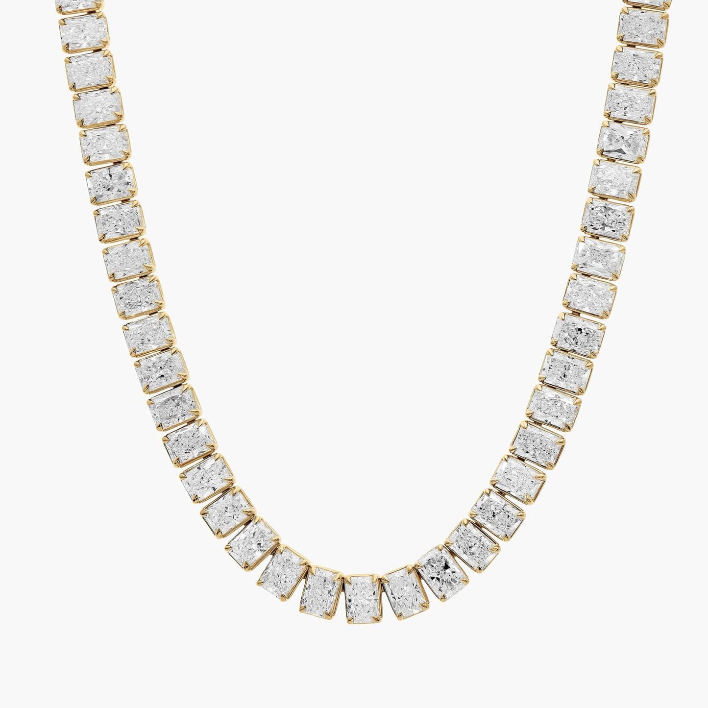 Lab Grown Radiant Diamond Eternity Necklace