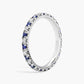 French Pavé Sapphire and Diamond Eternity Ring