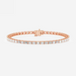 Lab diamond EAST-WEST Tennis Bracelet in Rose Gold