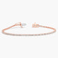 Rose Gold Two-Prong Diamond Tennis Bracelet 