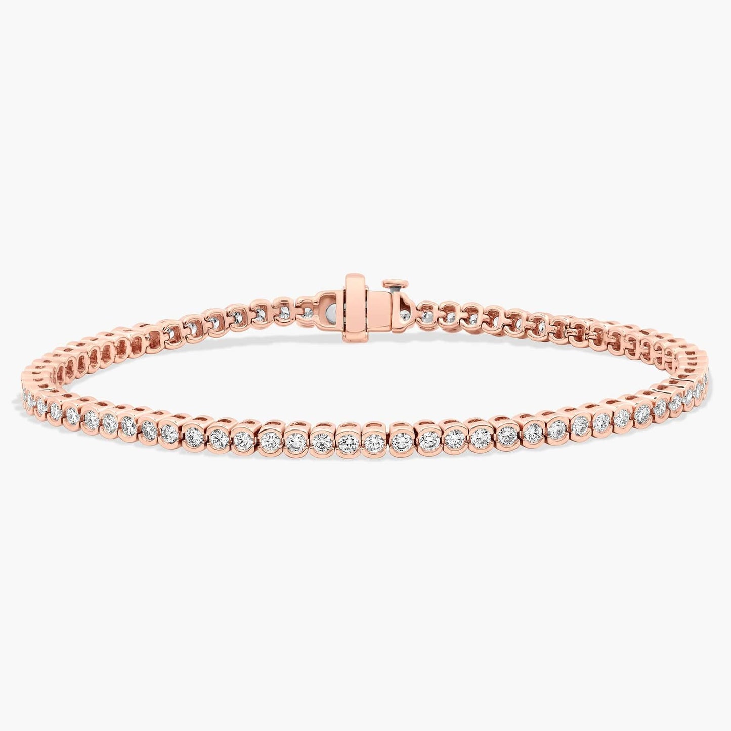 Bezel Lab Grown Diamond Tennis Bracelet