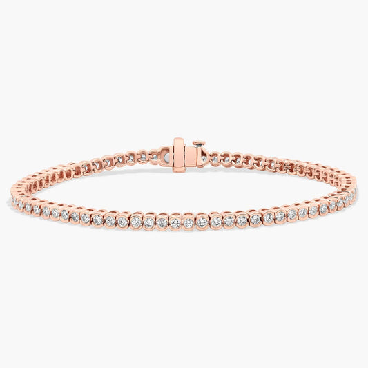 Bezel Lab Grown Diamond Tennis Bracelet