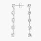 Lab Grown Round Diamond Line Drop Earrings