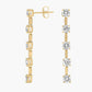 Lab Grown Round Diamond Line Drop Earrings