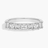 Seven Stone Asscher Lab Grown Diamond Ring Platinum