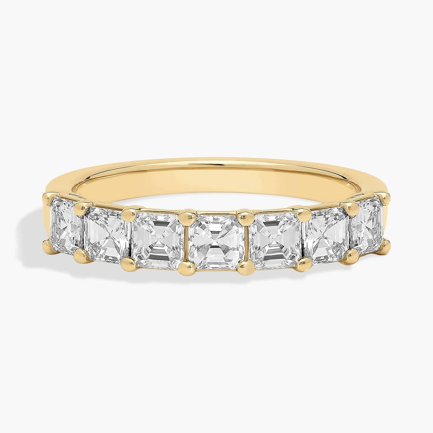 Seven Stone Lab Grown Diamond Ring in Yellow Gold