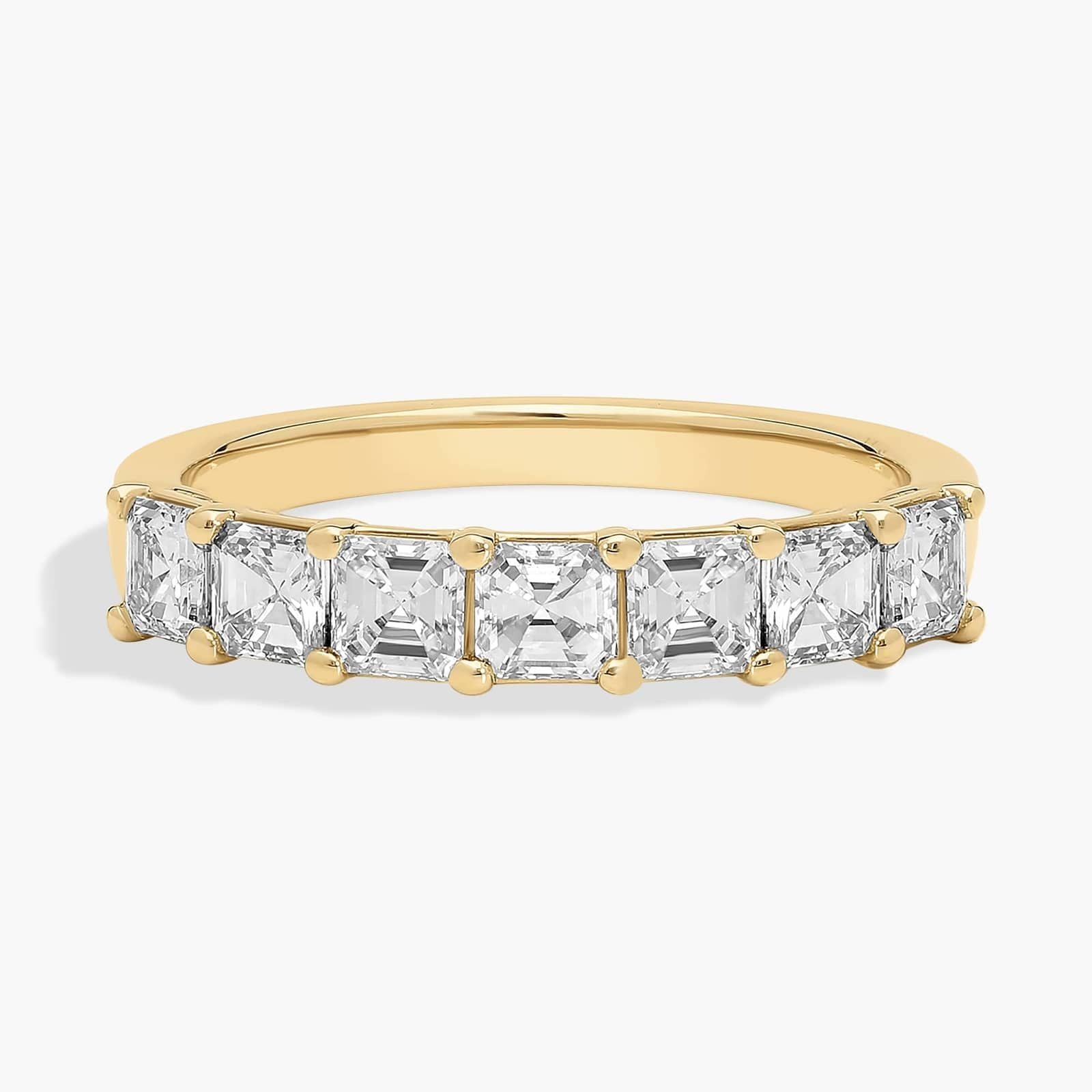 Seven Stone Lab Grown Diamond Ring in Yellow Gold