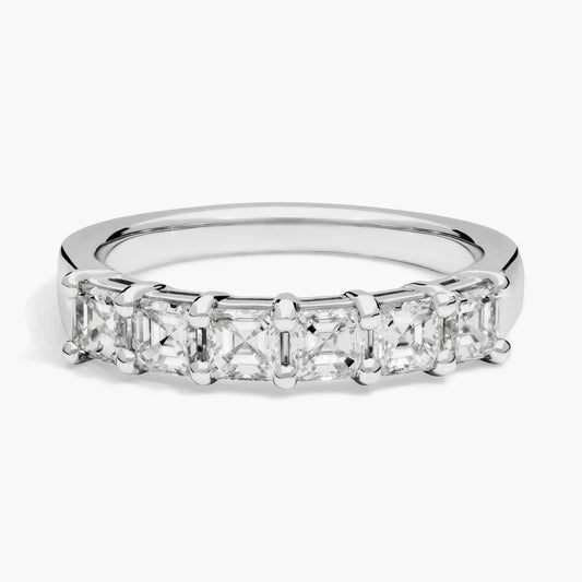 Six Stone Asscher Diamond Ring