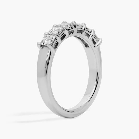 Six Stone Asscher Diamond Ring
