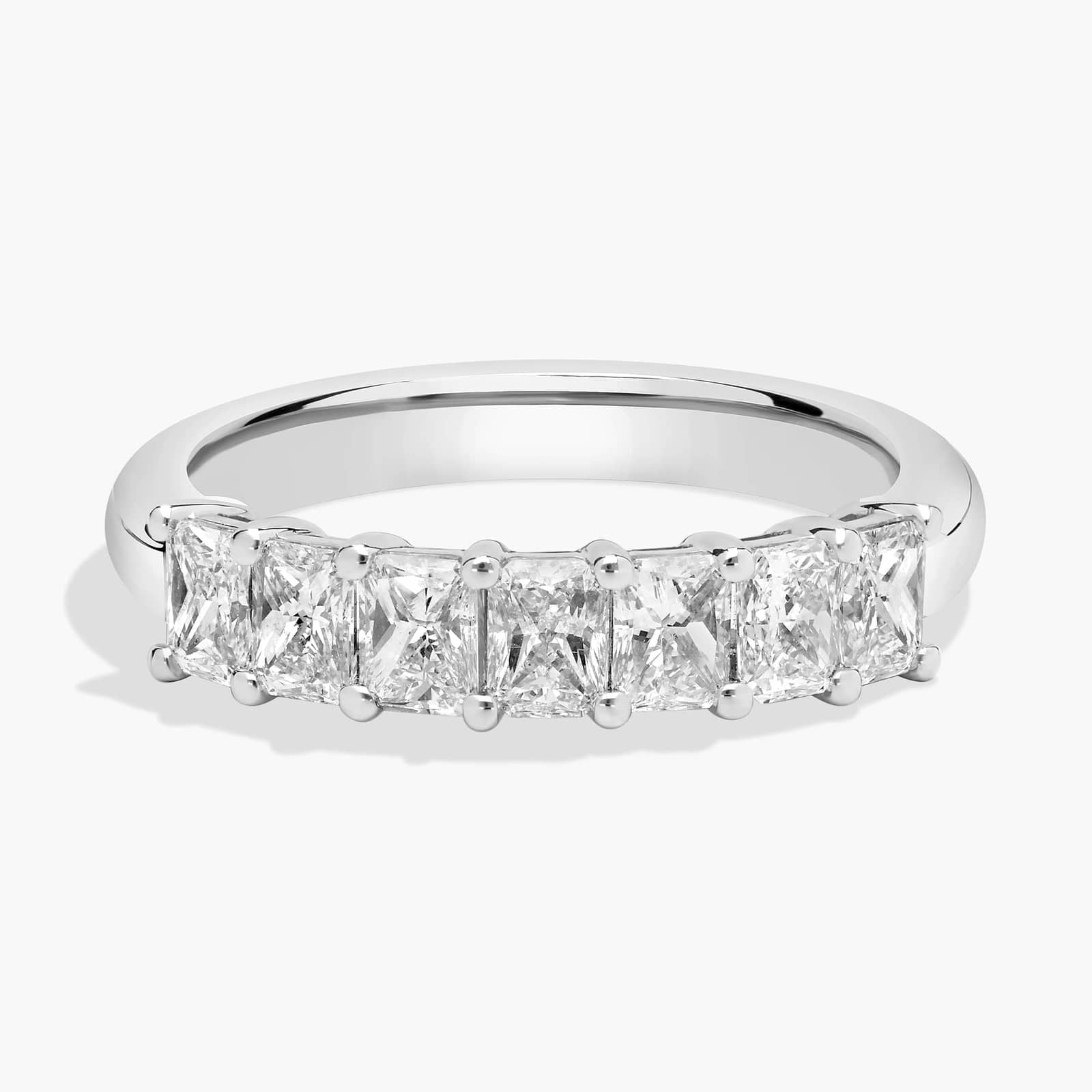 7 Stone Princess Cut Lab-Grown Diamond Wedding Ring