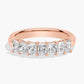 7 Stone Asscher Cut Lab Grown Diamond Ring