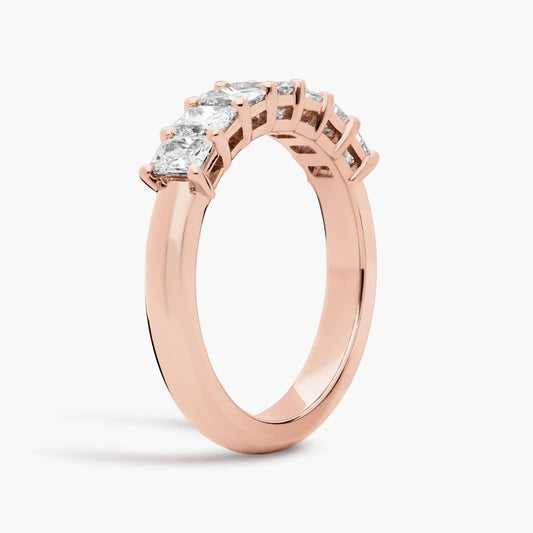 Seven Stone Radiant Lab Grown Diamond Ring