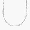 Straight Lab-Grown Diamond Tennis Necklace in 14k White Gold