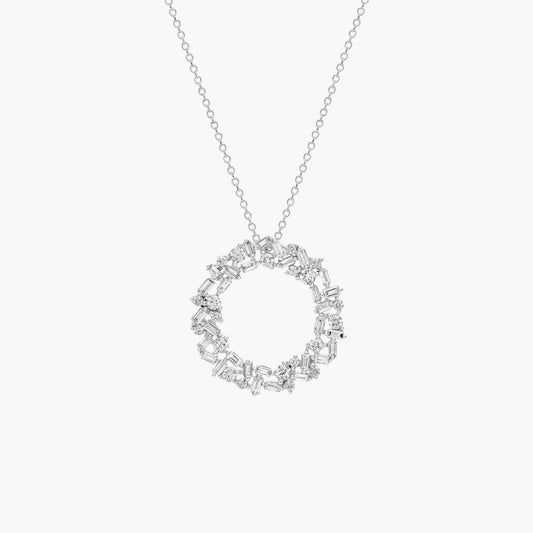 Timeless Halo Diamond Cluster Pendant