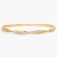 Twisting Diamond Bangle in 14k Yellow Gold
