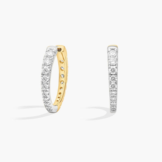 Two-Toned Lab Grown Diamond Hoops