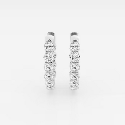 Vault Lab Inside Out Oval Diamond Hoop Earrings