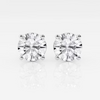 Lab Grown Round Diamond Stud Earrings White Gold