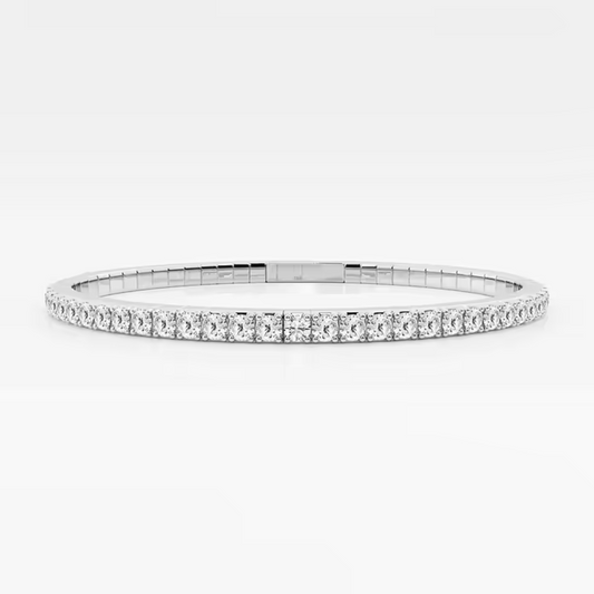 Vault Lab Grown Diamond Full Flex Tennis Bangle in White Gold