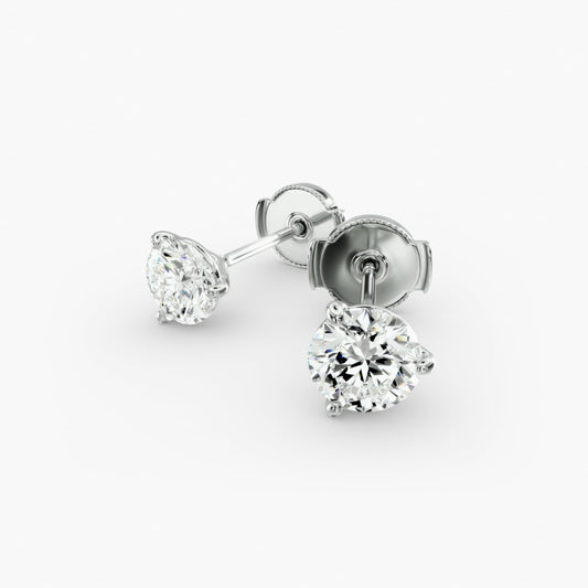 Three Prong Martini Stud Earring