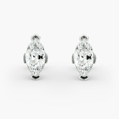 Marquise Cut Diamond Earrings