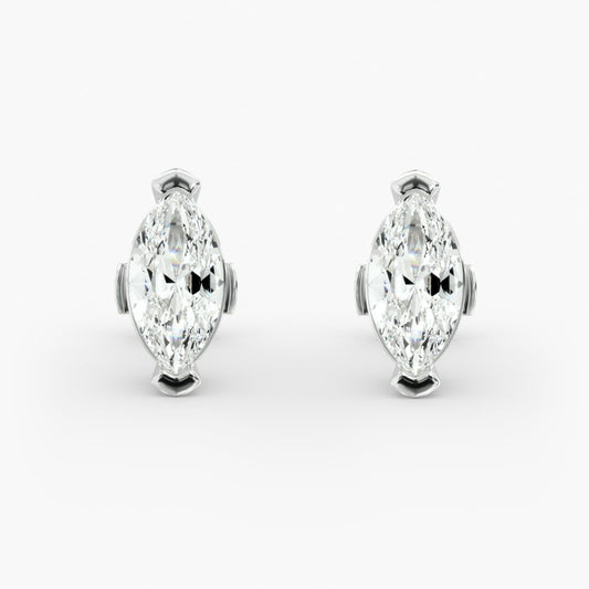 Marquise Cut Diamond Earrings
