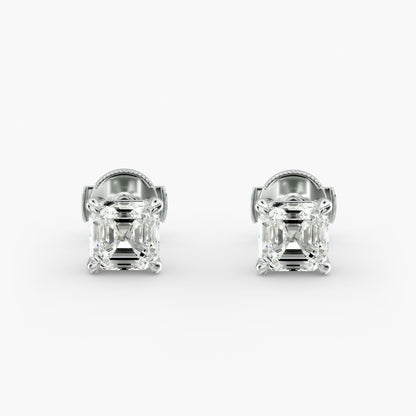 Asscher Cut Diamond Earrings