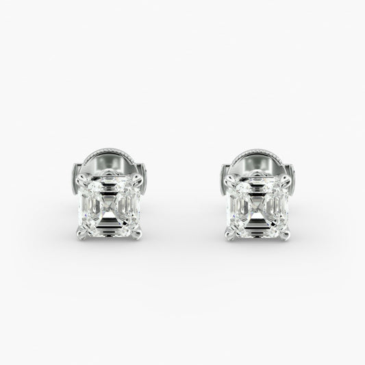 Asscher Cut Diamond Earrings
