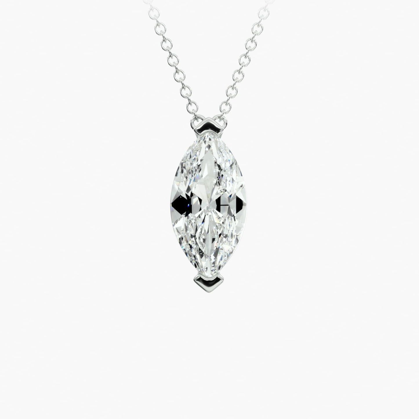 Marquise Cut Diamond Solitaire Pendant