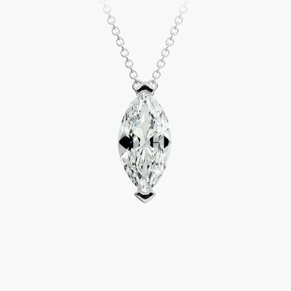 Marquise Cut Diamond Solitaire Pendant