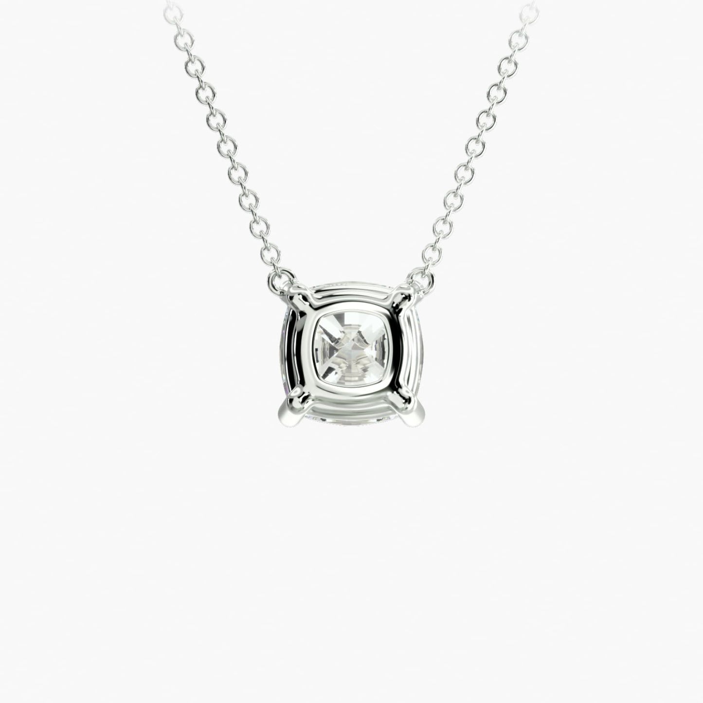 Lab Grown Diamond Cushion Cut Solitaire Pendant
