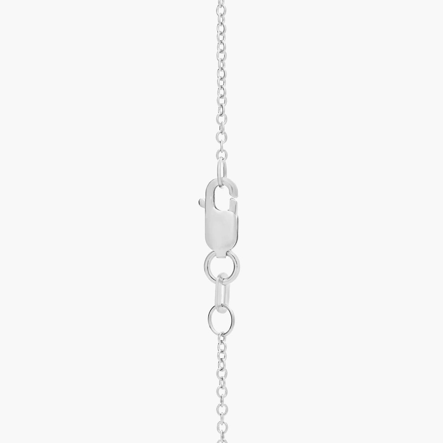 Double Prong Lab-Grown Diamond Pendant In 14K White Gold