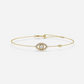 Vault 1/2CTW Round Lab Grown Diamond Evil Eye Anklet in Yellow Gold