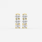 Lab Diamond Huggie Hoop Earrings in Yellow Gold