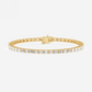 Lab diamond EAST-WEST Tennis Bracelet in Yellow Gold