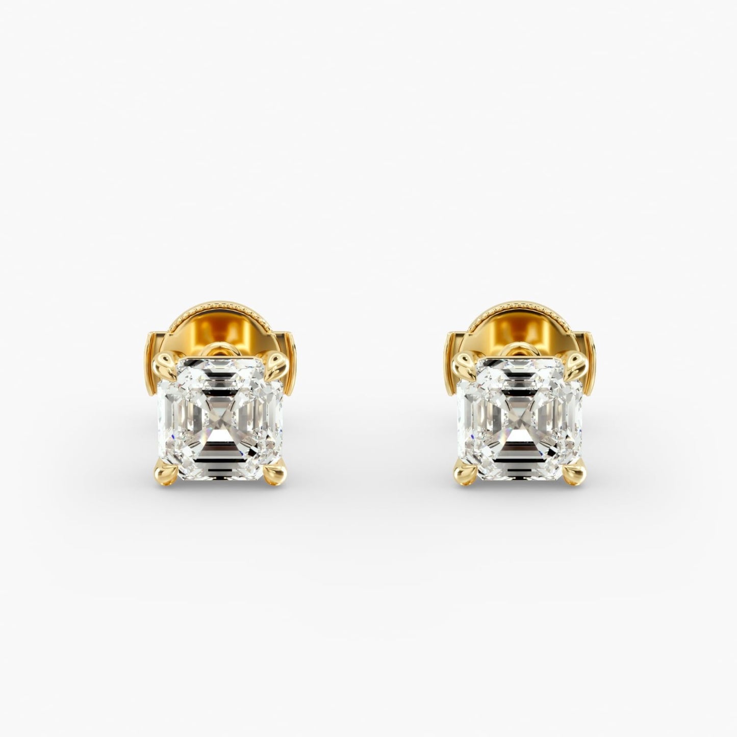 Asscher Cut Diamond Earrings