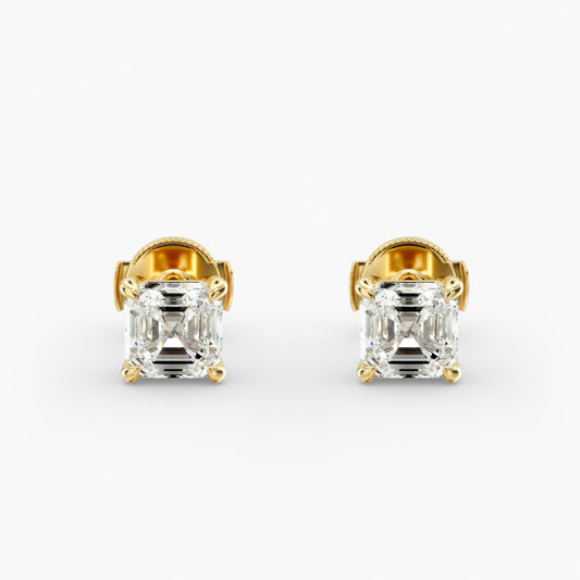 Asscher Cut Diamond Earrings