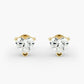 Heart Cut Diamond Stud Earrings